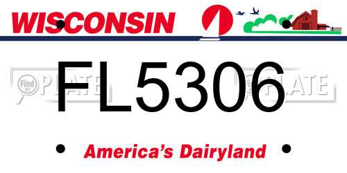 FL5306 Wisconsin License Plate