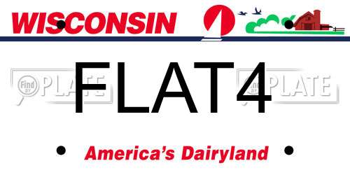 FLAT4 Wisconsin License Plate