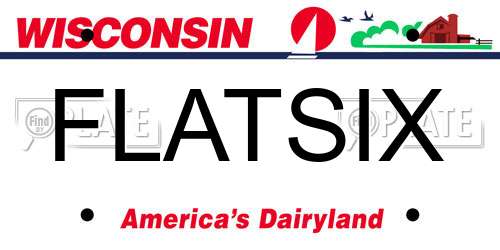 FLATSIX Wisconsin License Plate