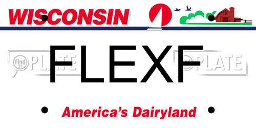 FLEXF Wisconsin License Plate