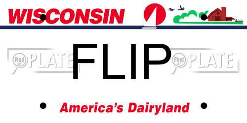FLIP Wisconsin License Plate