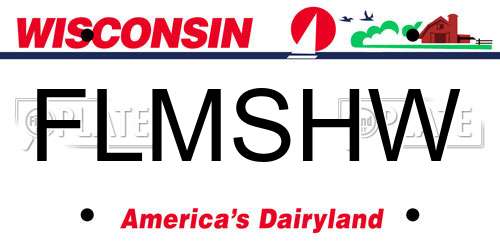 FLMSHW Wisconsin License Plate