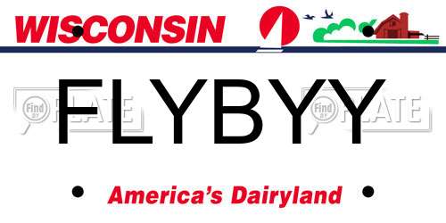FLYBYY Wisconsin License Plate