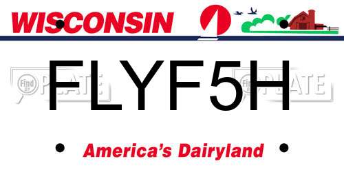 FLYF5H Wisconsin License Plate