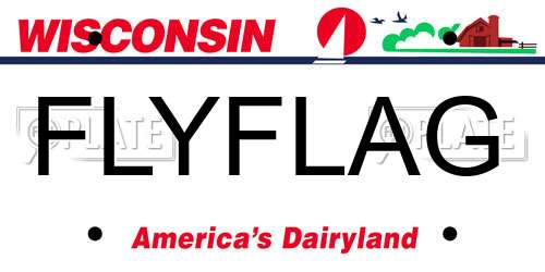 FLYFLAG Wisconsin License Plate