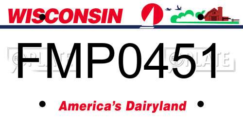 FMP0451 Wisconsin License Plate