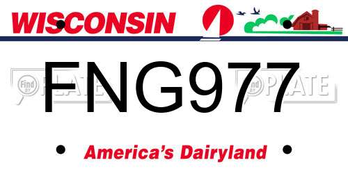 FNG977 Wisconsin License Plate