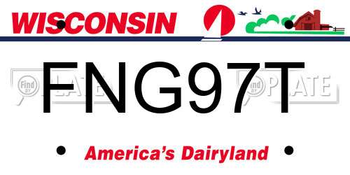 FNG97T Wisconsin License Plate