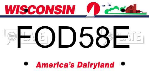 FOD58E Wisconsin License Plate