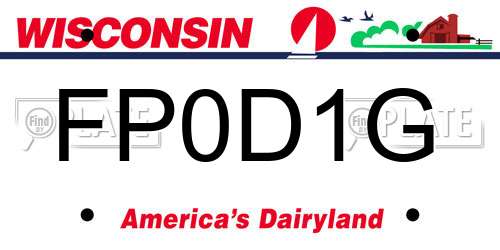 FP0D1G Wisconsin License Plate