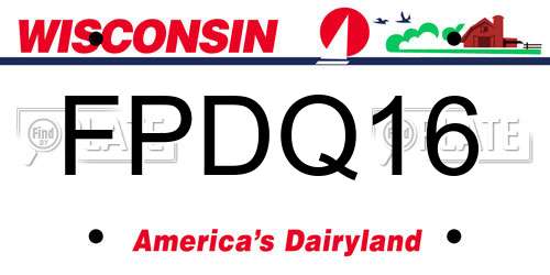 FPDQ16 Wisconsin License Plate