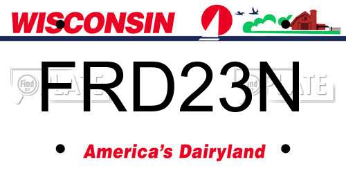 FRD23N Wisconsin License Plate