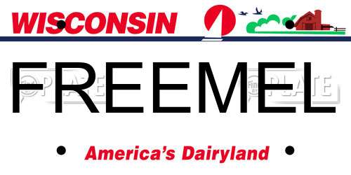 FREEMEL Wisconsin License Plate