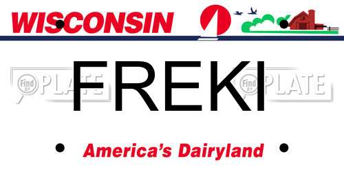 FREKI Wisconsin License Plate