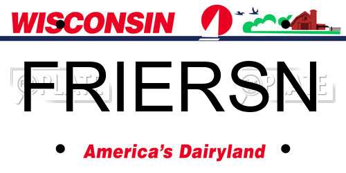 FRIERSN Wisconsin License Plate