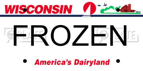 FROZEN Wisconsin License Plate