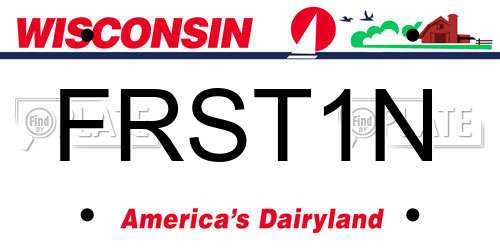 FRST1N Wisconsin License Plate