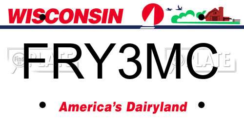 FRY3MC Wisconsin License Plate