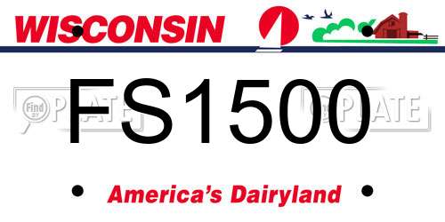 FS1500 Wisconsin License Plate