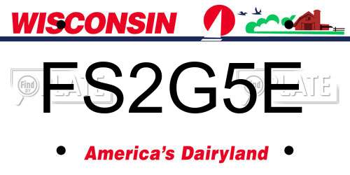 FS2G5E Wisconsin License Plate