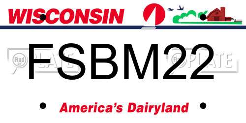 FSBM22 Wisconsin License Plate
