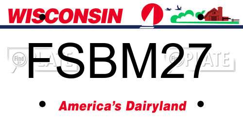 FSBM27 Wisconsin License Plate