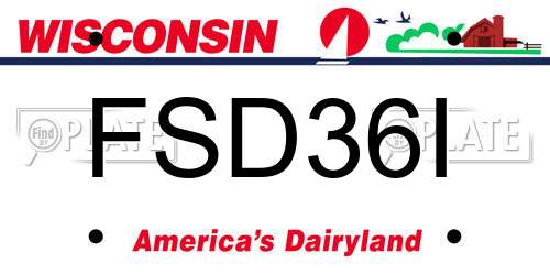 FSD36I Wisconsin License Plate
