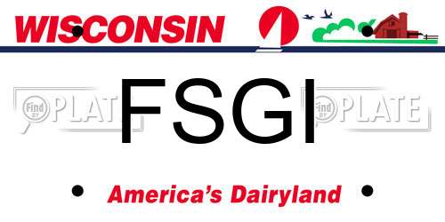FSGI Wisconsin License Plate