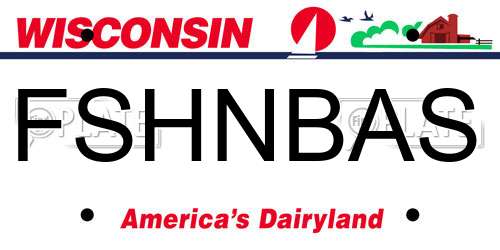 FSHNBAS Wisconsin License Plate
