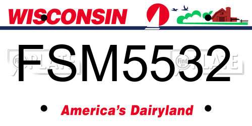 FSM5532 Wisconsin License Plate