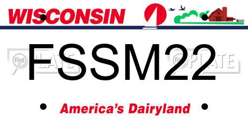 FSSM22 Wisconsin License Plate
