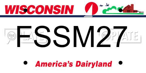 FSSM27 Wisconsin License Plate