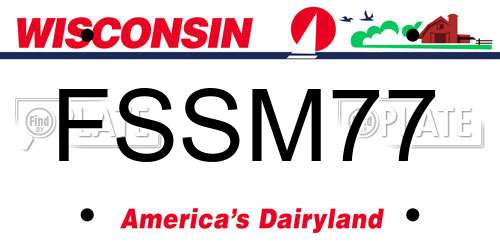 FSSM77 Wisconsin License Plate