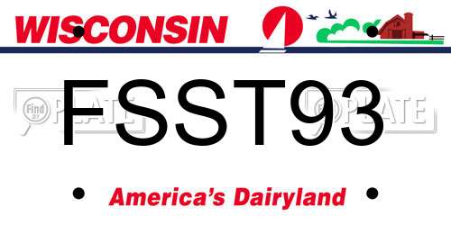 FSST93 Wisconsin License Plate