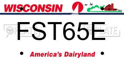 FST65E Wisconsin License Plate