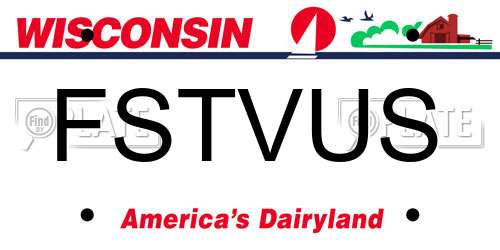 FSTVUS Wisconsin License Plate