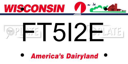 FT5I2E Wisconsin License Plate