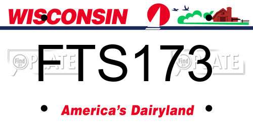 FTS173 Wisconsin License Plate