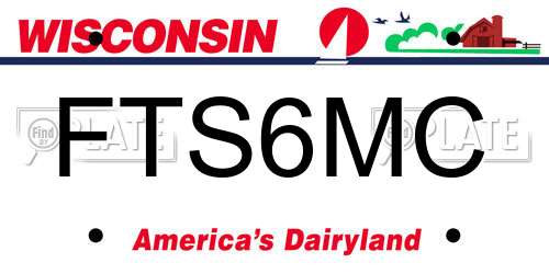 FTS6MC Wisconsin License Plate