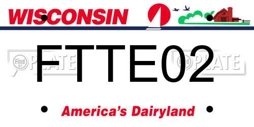 FTTE02 Wisconsin License Plate