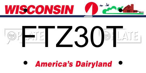 FTZ30T Wisconsin License Plate