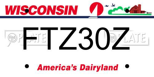 FTZ30Z Wisconsin License Plate