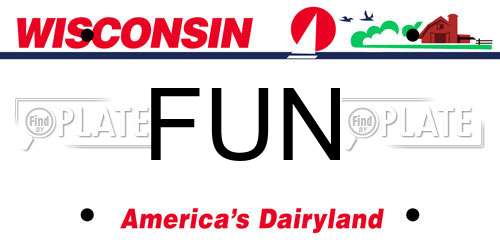 FUN Wisconsin License Plate