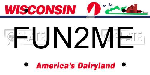 FUN2ME Wisconsin License Plate