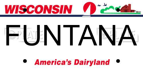 FUNTANA Wisconsin License Plate