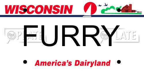 FURRY Wisconsin License Plate