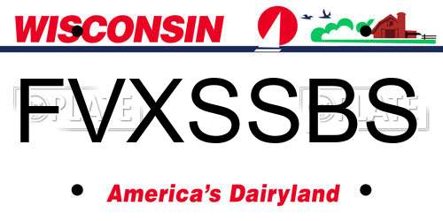 FVXSSBS Wisconsin License Plate