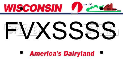 FVXSSSS Wisconsin License Plate