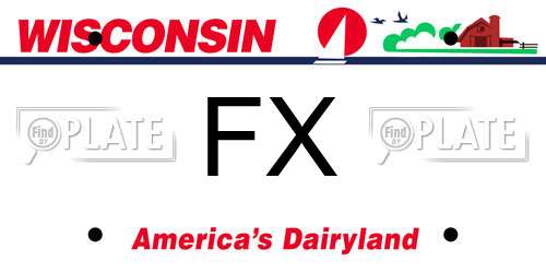 FX Wisconsin License Plate
