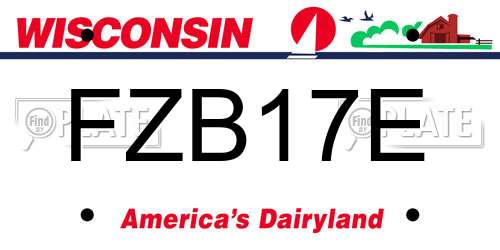 FZB17E Wisconsin License Plate